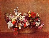 Henri Fantin-Latour - Flowers in a Bowl painting